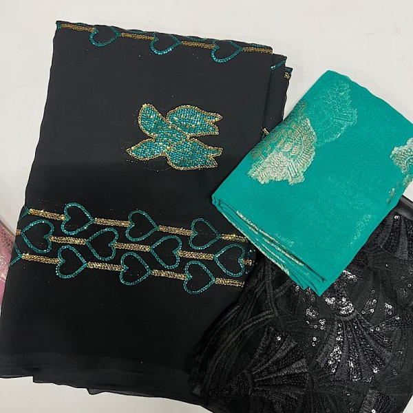 Somalian Dirac green shiny scarf