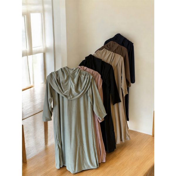 Meisjes Gebedsjurk/Abaya 6/7 jaar Dusty Green